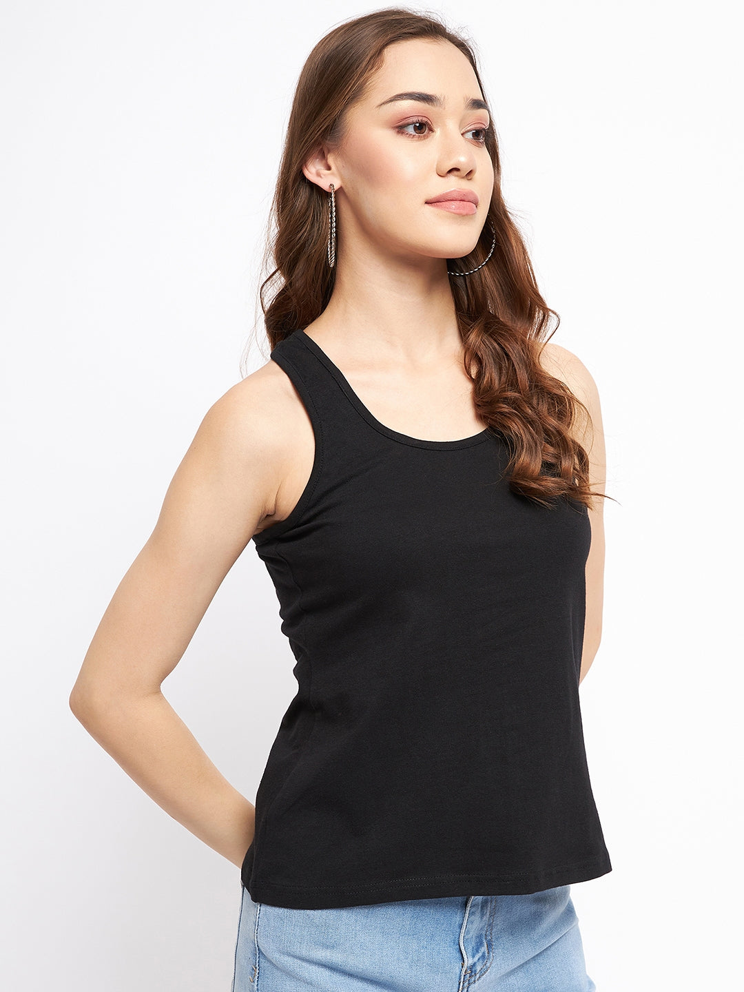 Scoop Neck Non-Padded Racer Back Camisoles