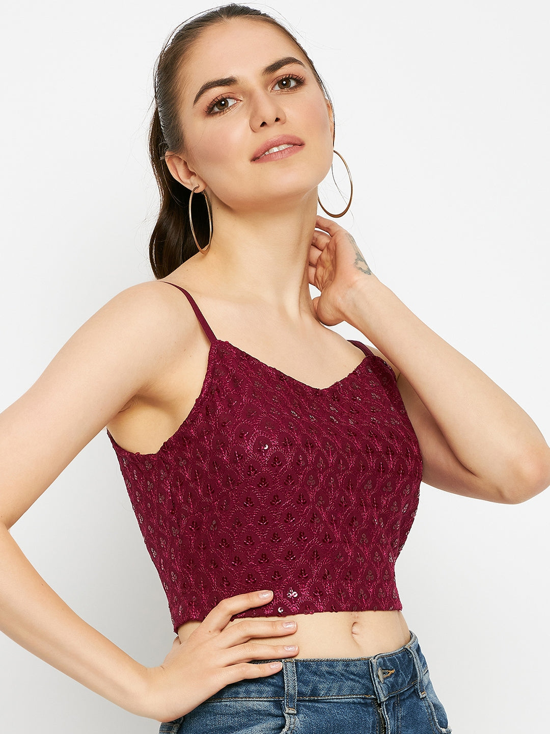 Embellished Crop Top