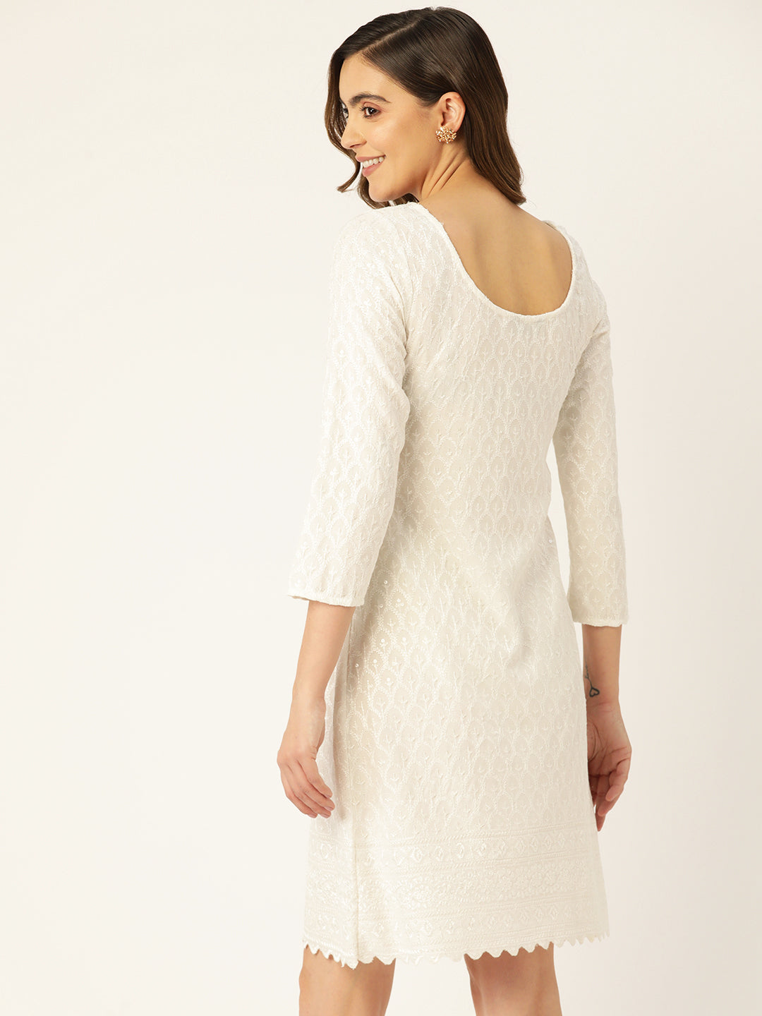 Embellished A-Line Dress