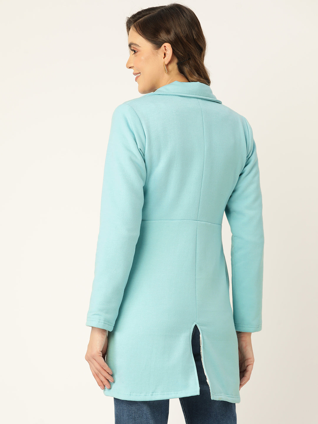 Notched Lapel Single-Breasted Overcoat