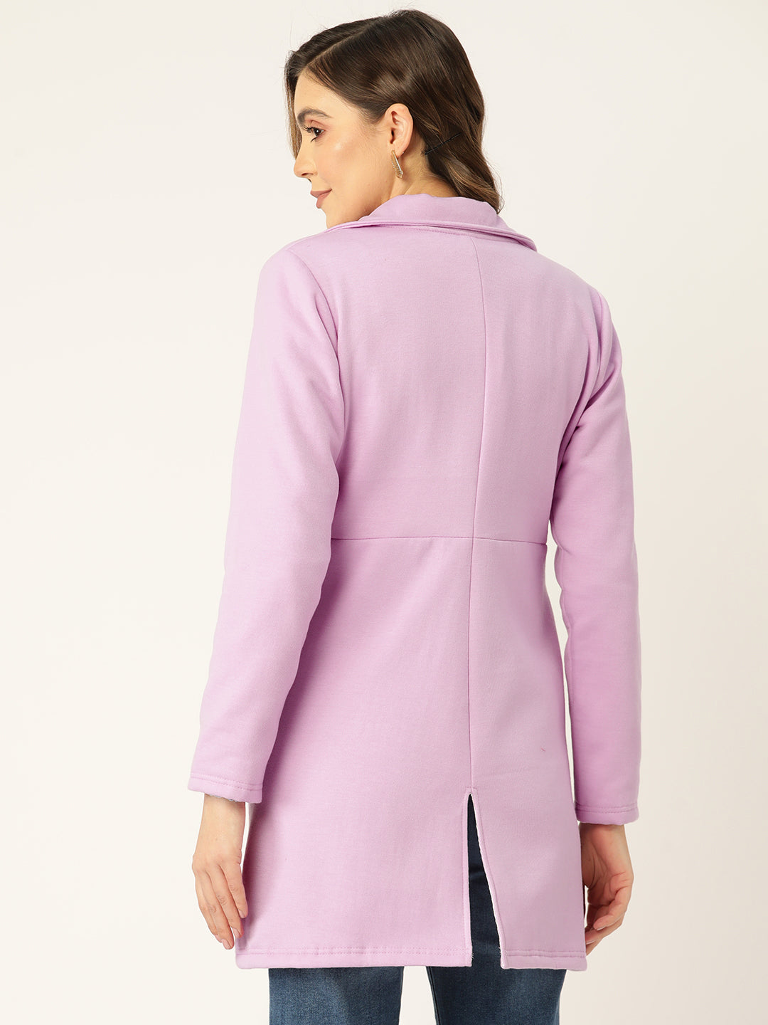 Notched Lapel Single-Breasted Overcoat