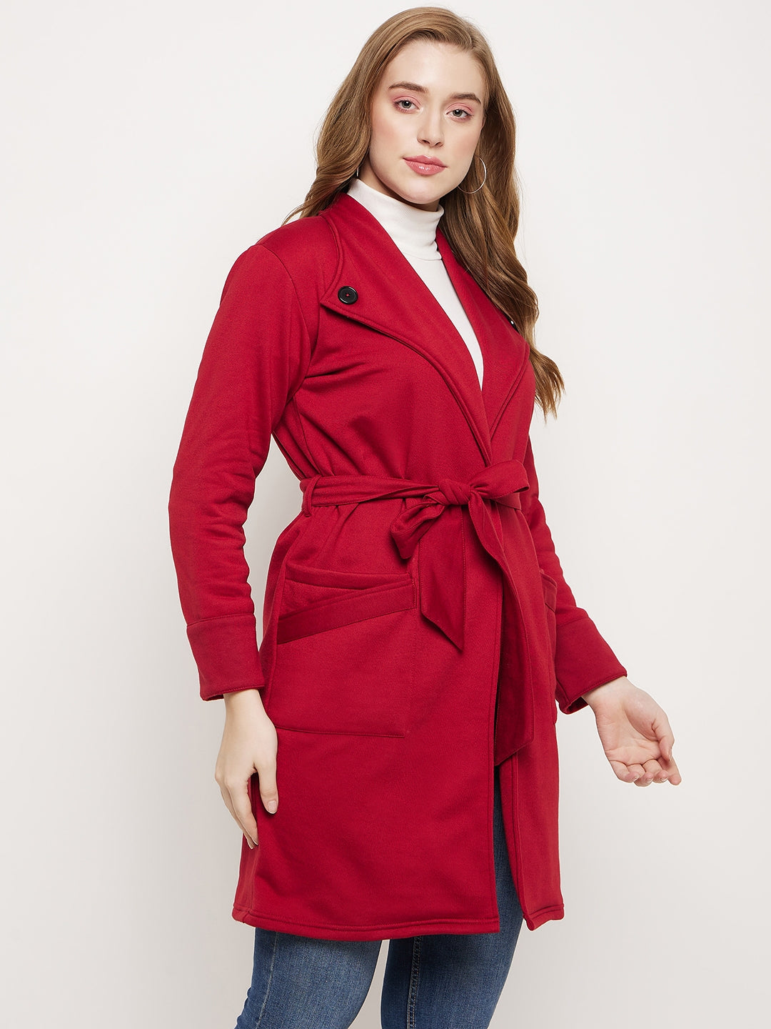 Shawl Collar Longline Fleece OverCoats