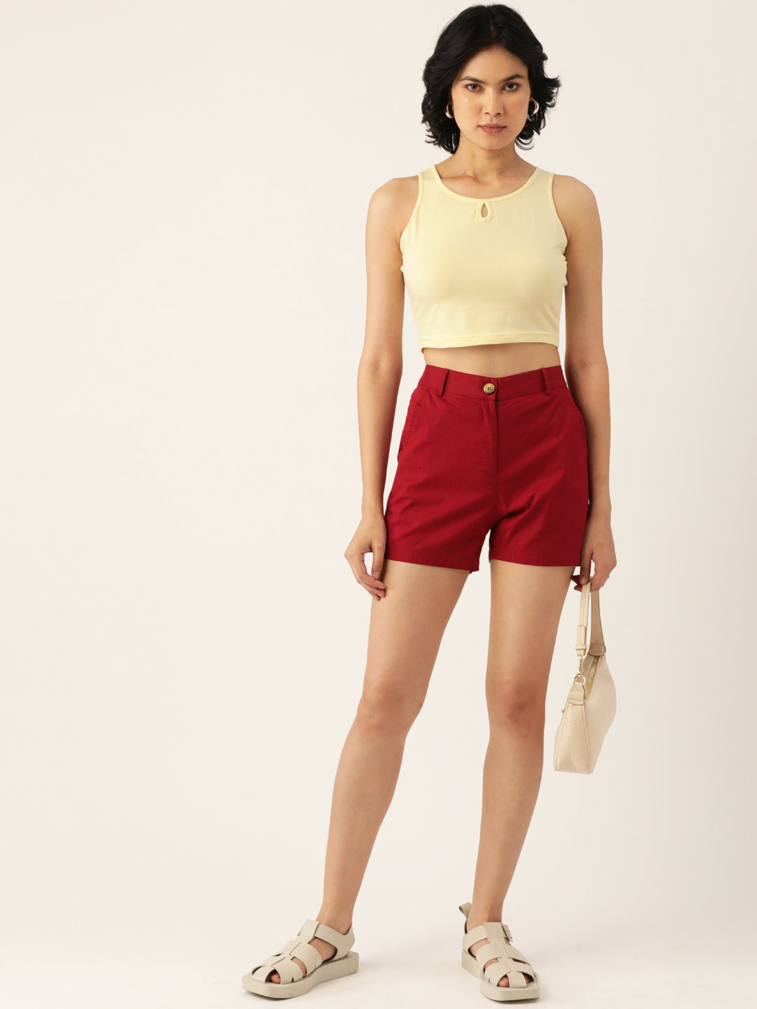 Women Solid Crop Top