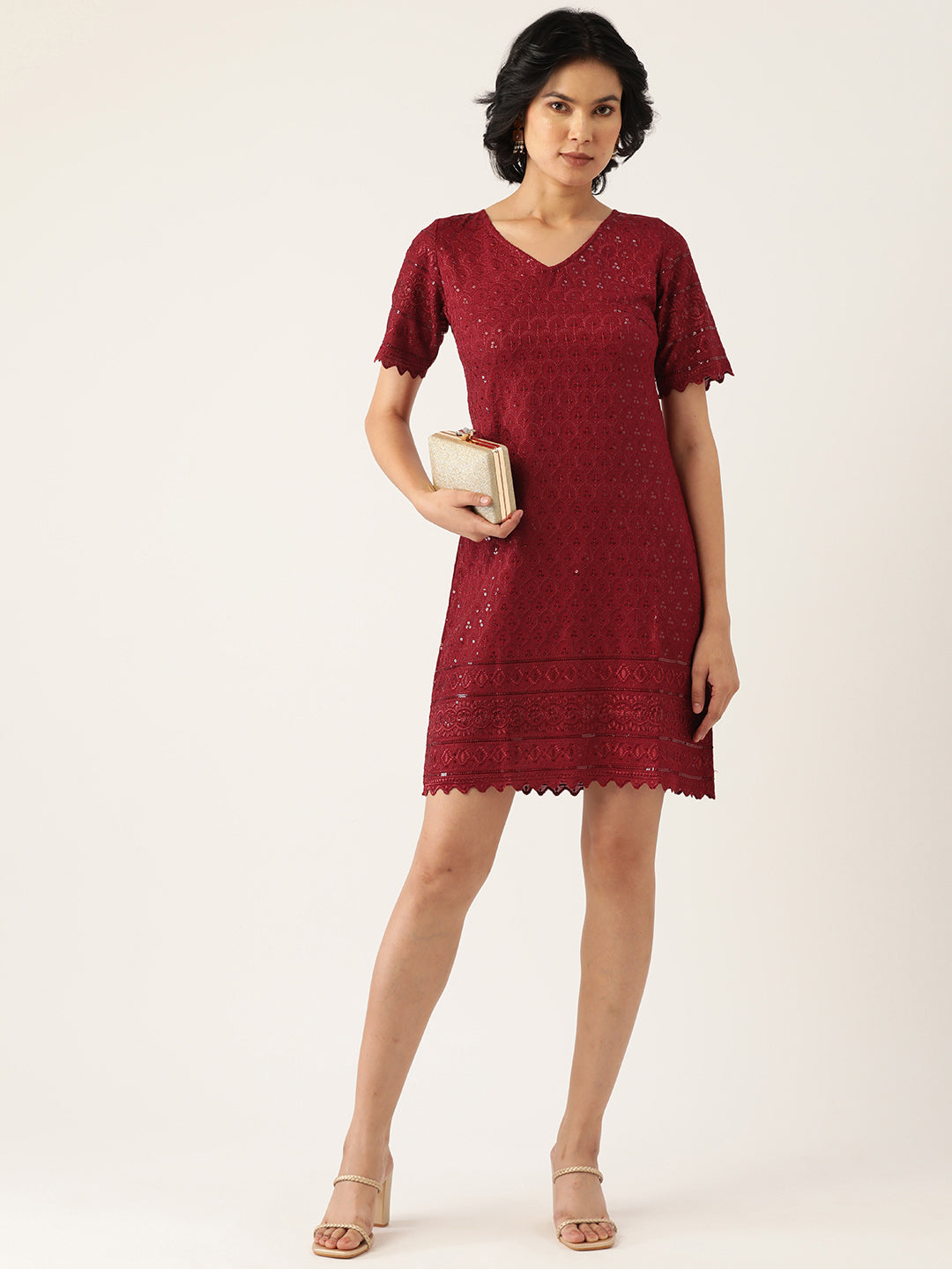 A-Line Sequined Dress