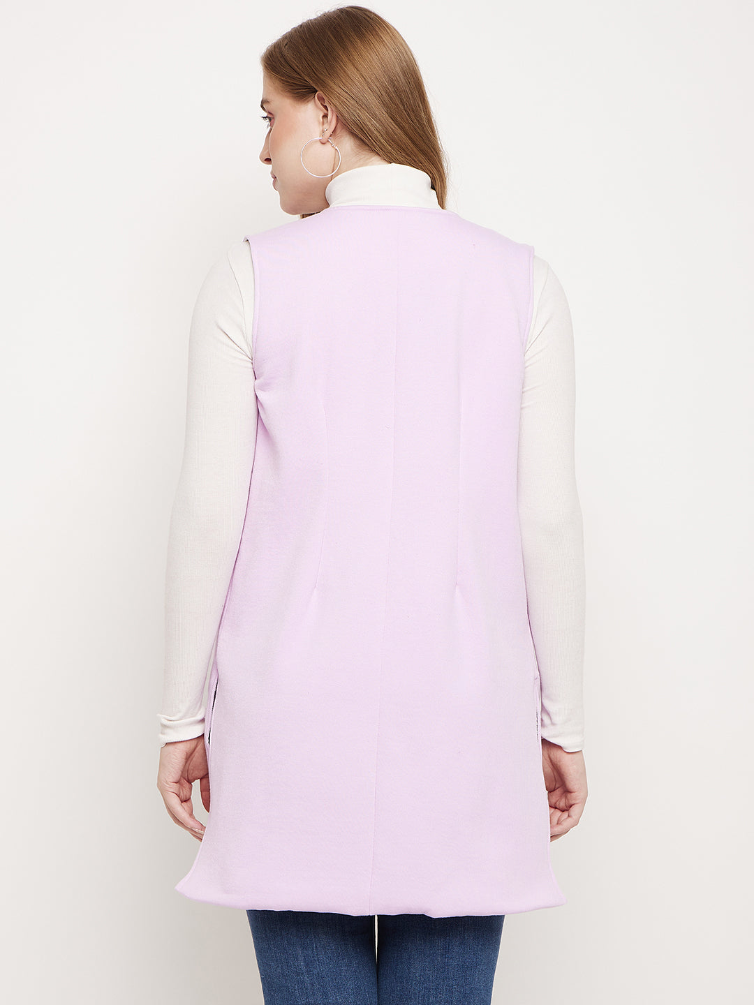 Sleeveless Longline Open Front Shrug