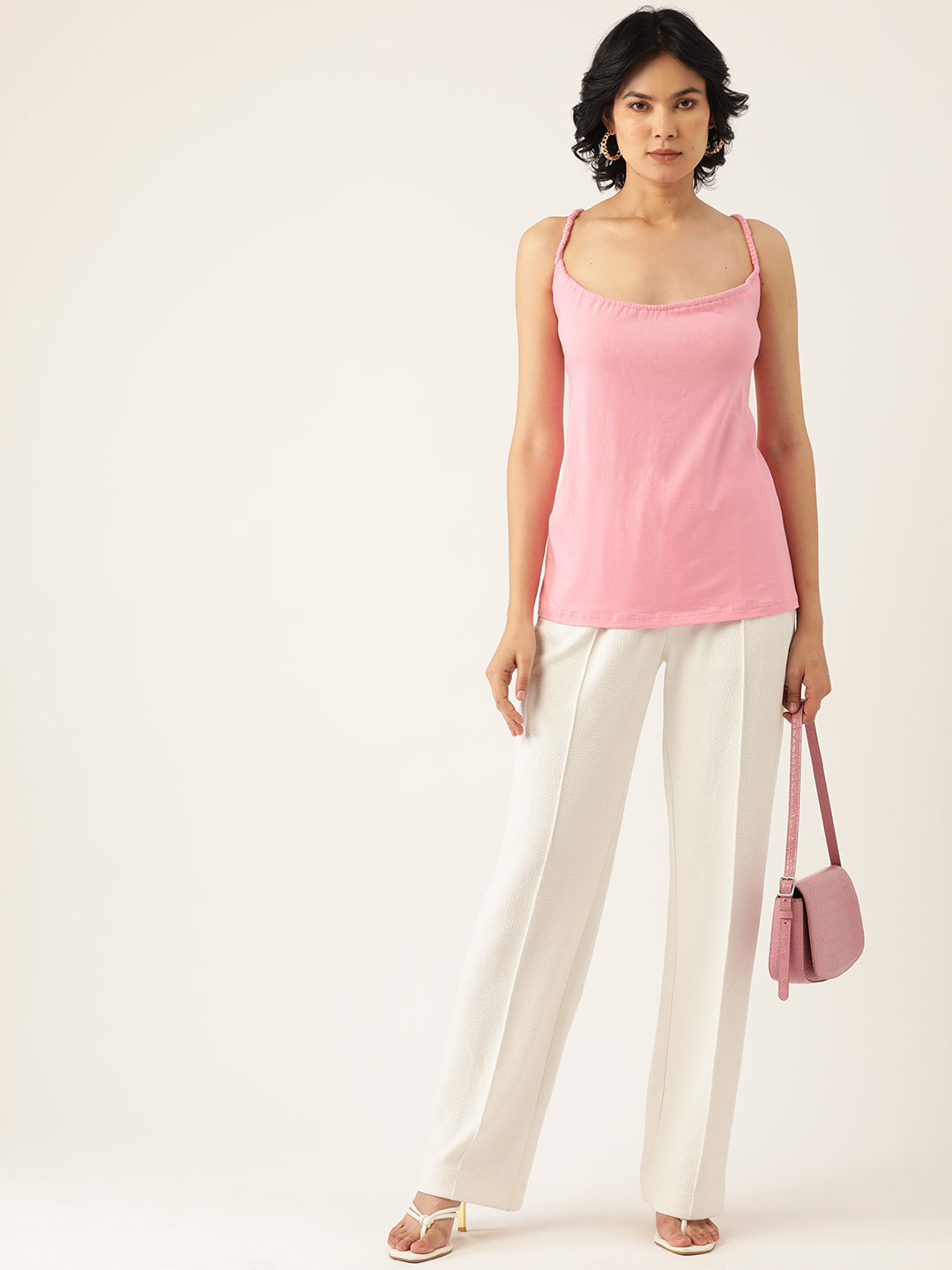 Solid Color Styled Back Top