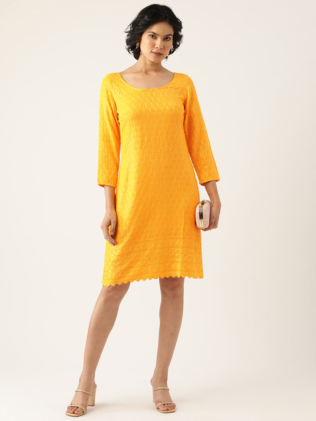 Embellished A-Line Dress