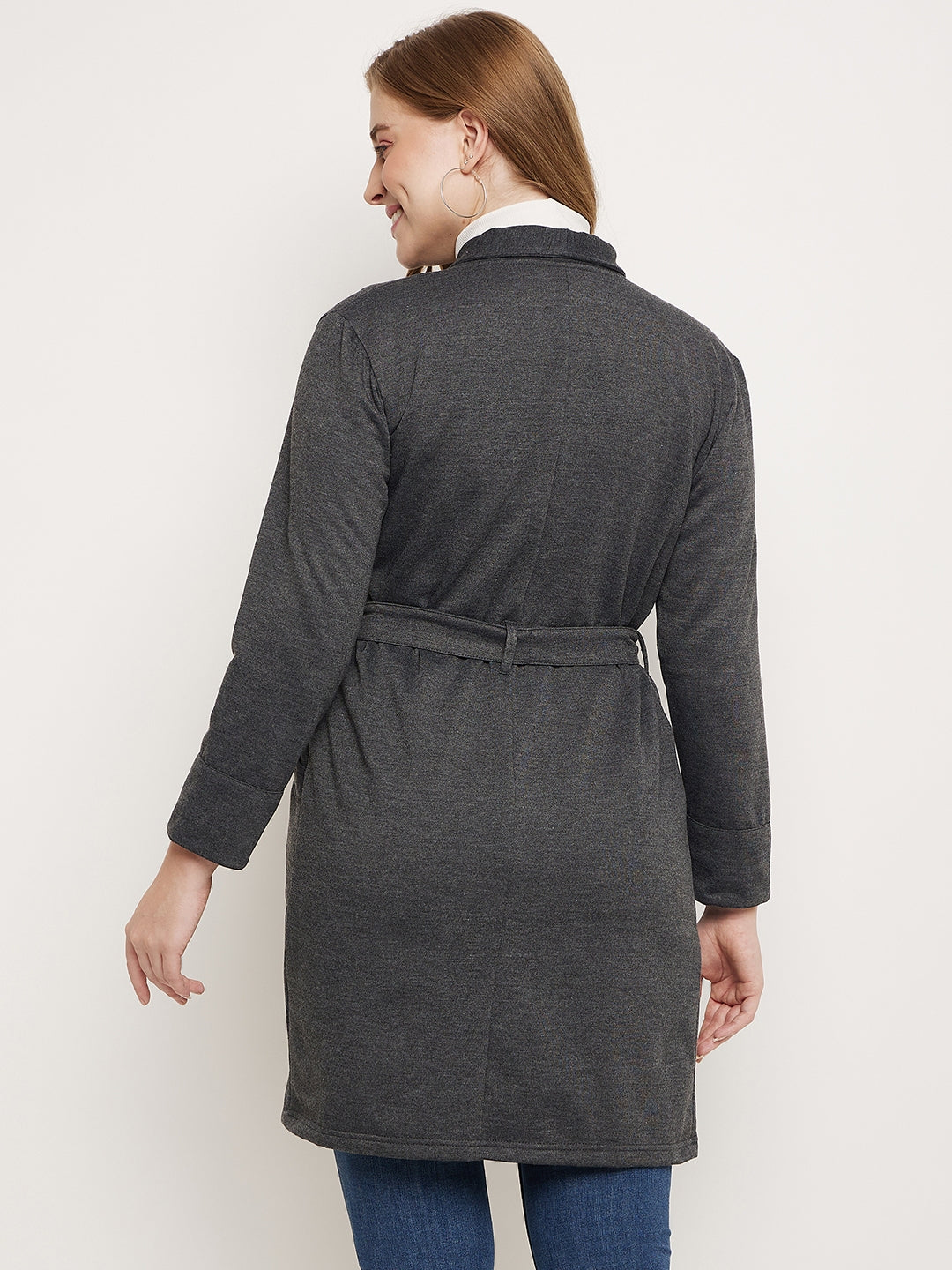 Shawl Collar Longline Fleece OverCoats