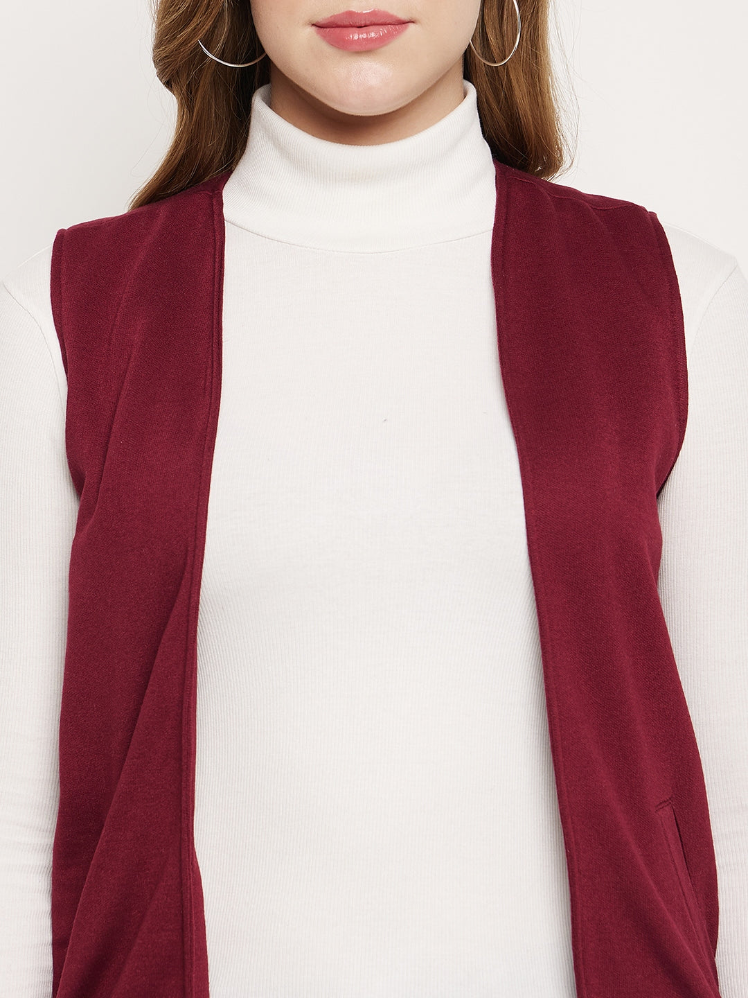 Sleeveless Longline Open Front Shrug