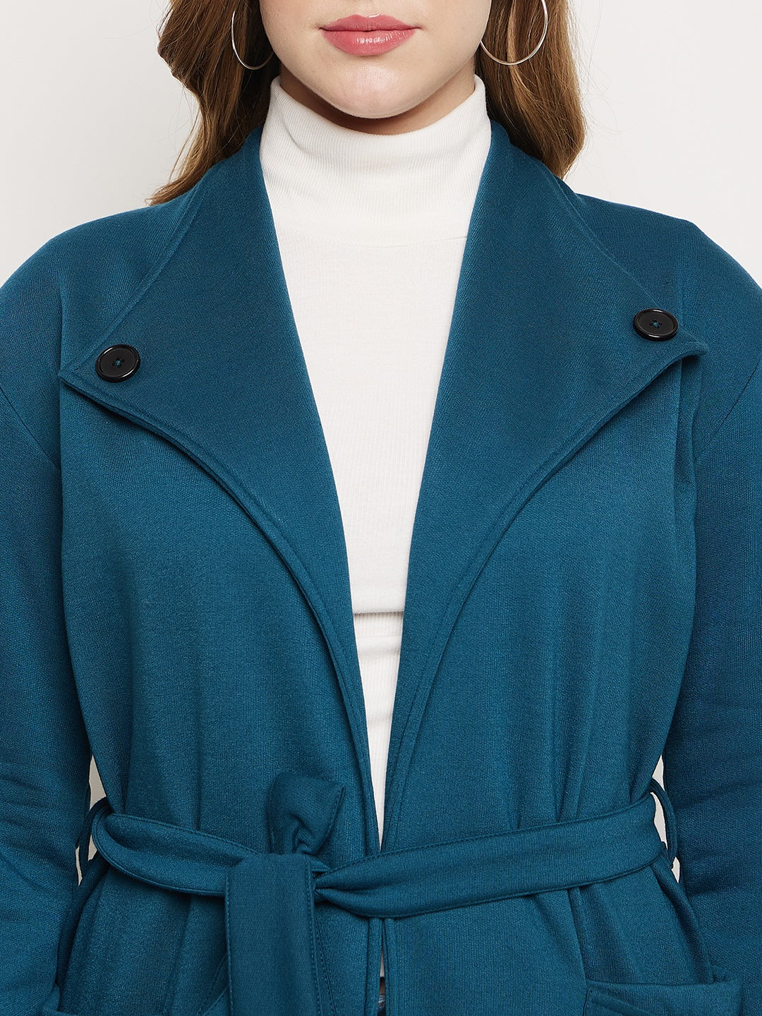 Shawl Collar Longline Fleece OverCoats