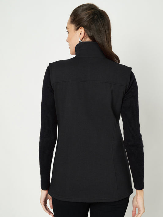 Mock Collar Fleece Tailored Jacket