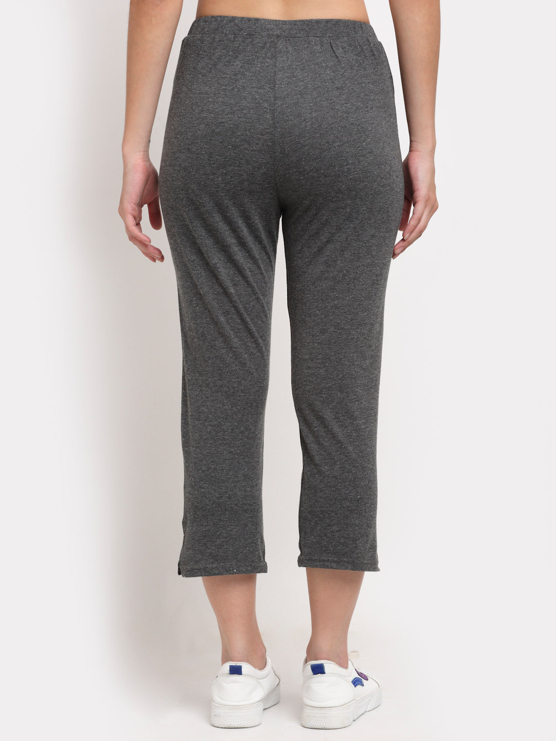 Women Solid Color Pure Cotton Capris
