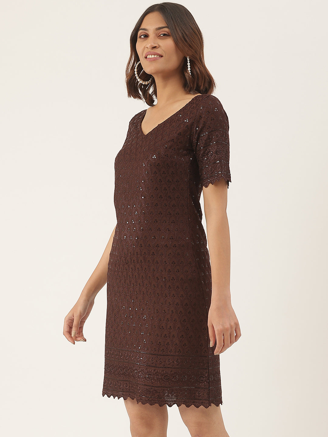 A-Line Sequined Dress
