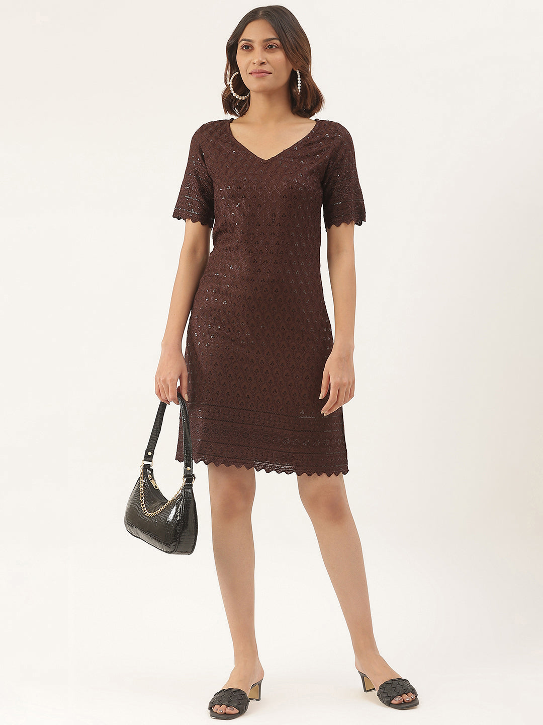 A-Line Sequined Dress