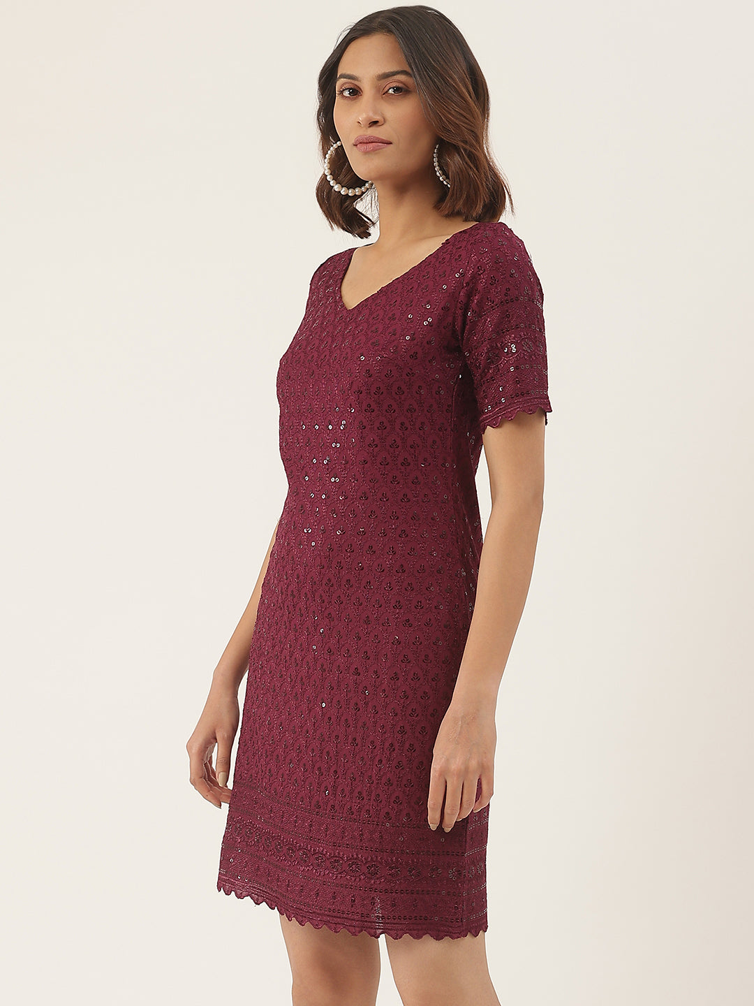 A-Line Sequined Dress