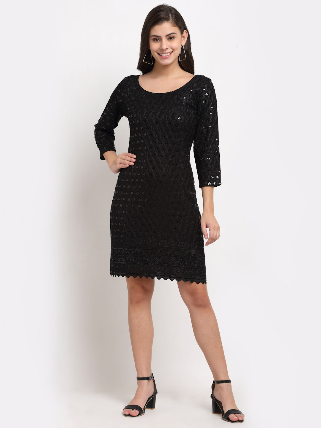 Embellished A-Line Dress