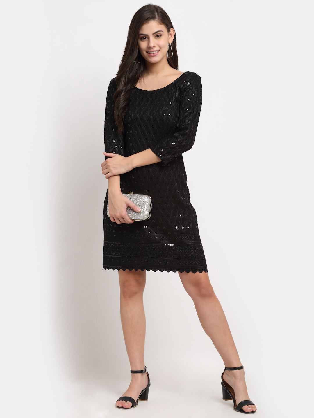 Embellished A-Line Dress