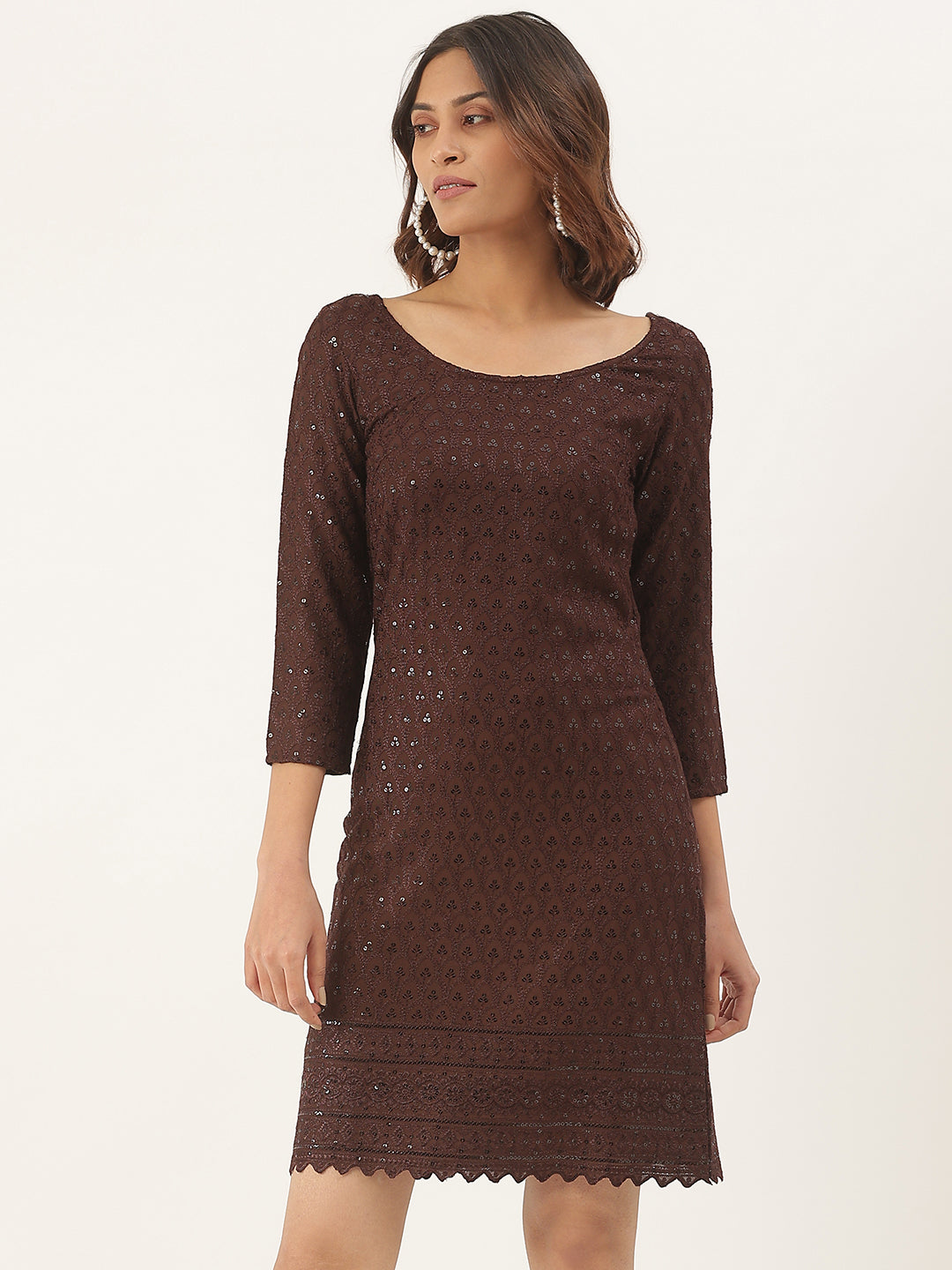 Embellished A-Line Dress
