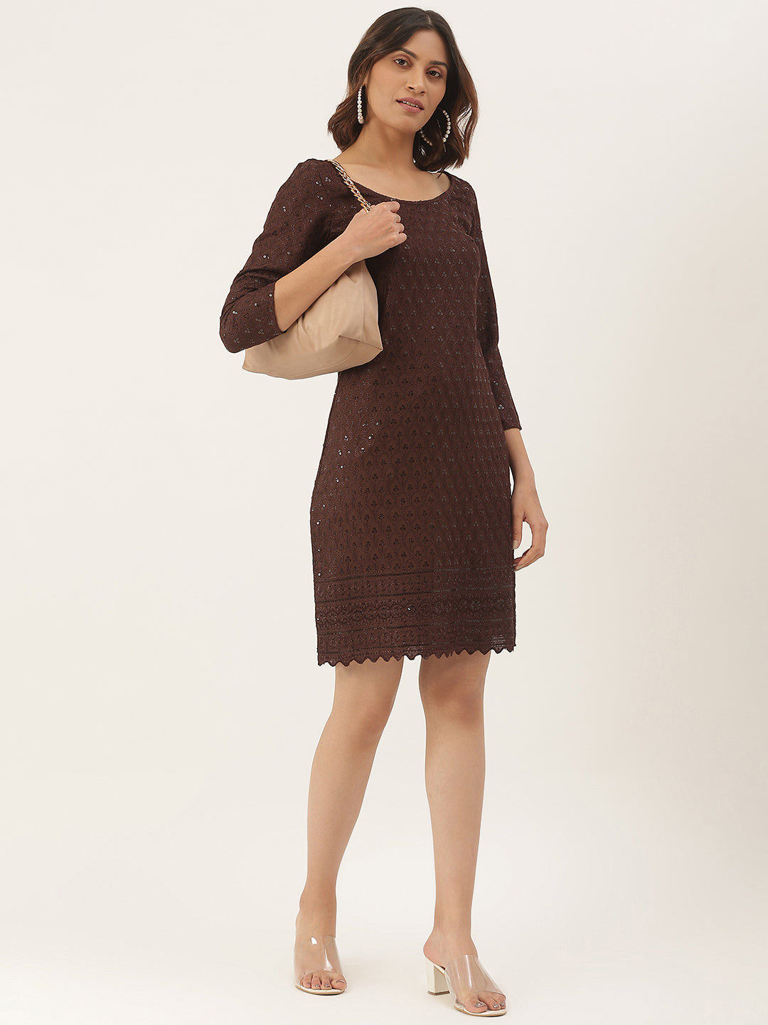 Embellished A-Line Dress