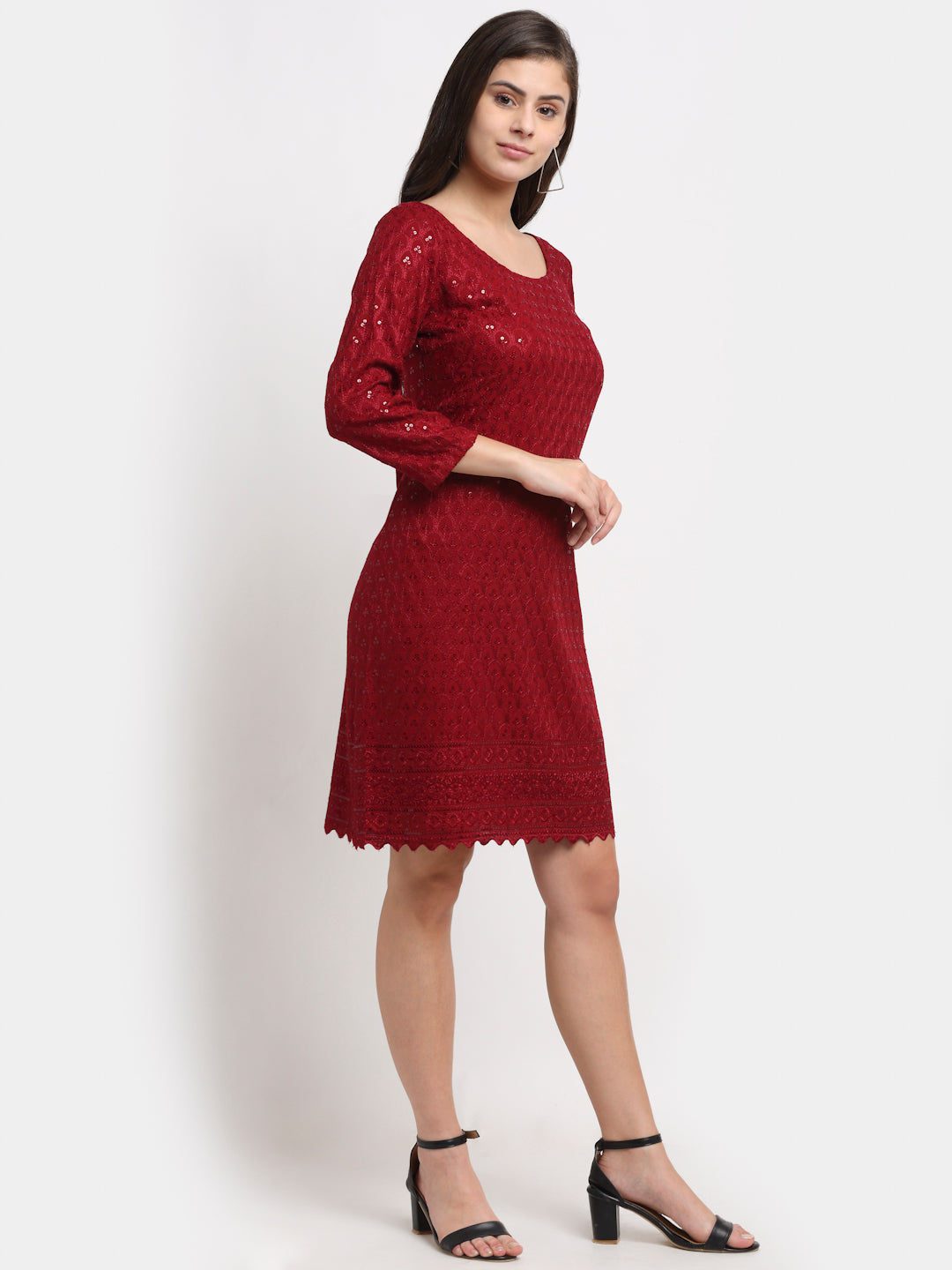 Embellished A-Line Dress
