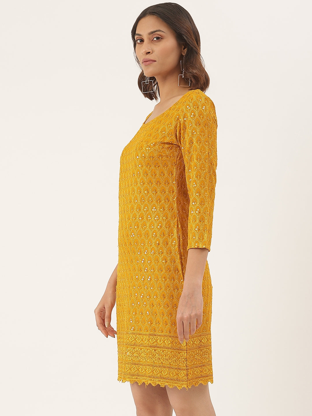 Embellished A-Line Dress