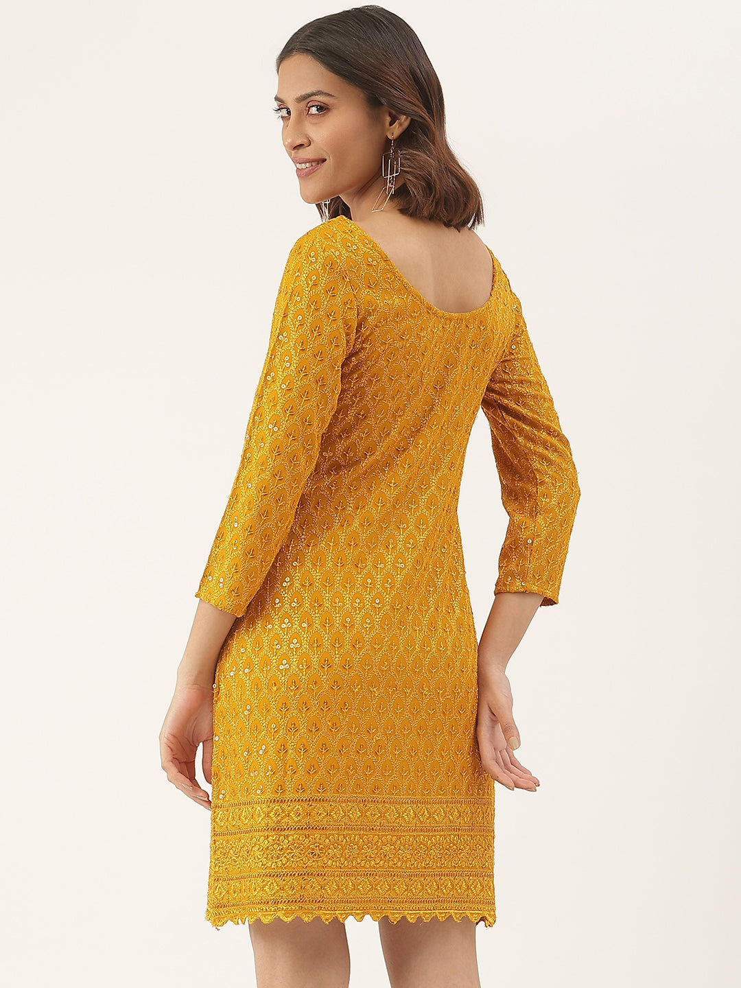 Embellished A-Line Dress