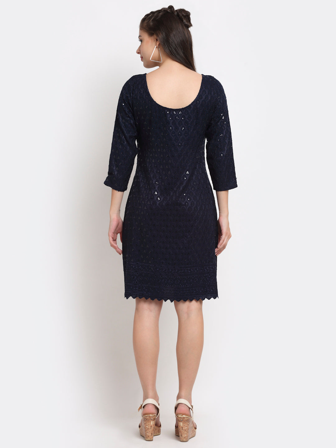 Embellished A-Line Dress