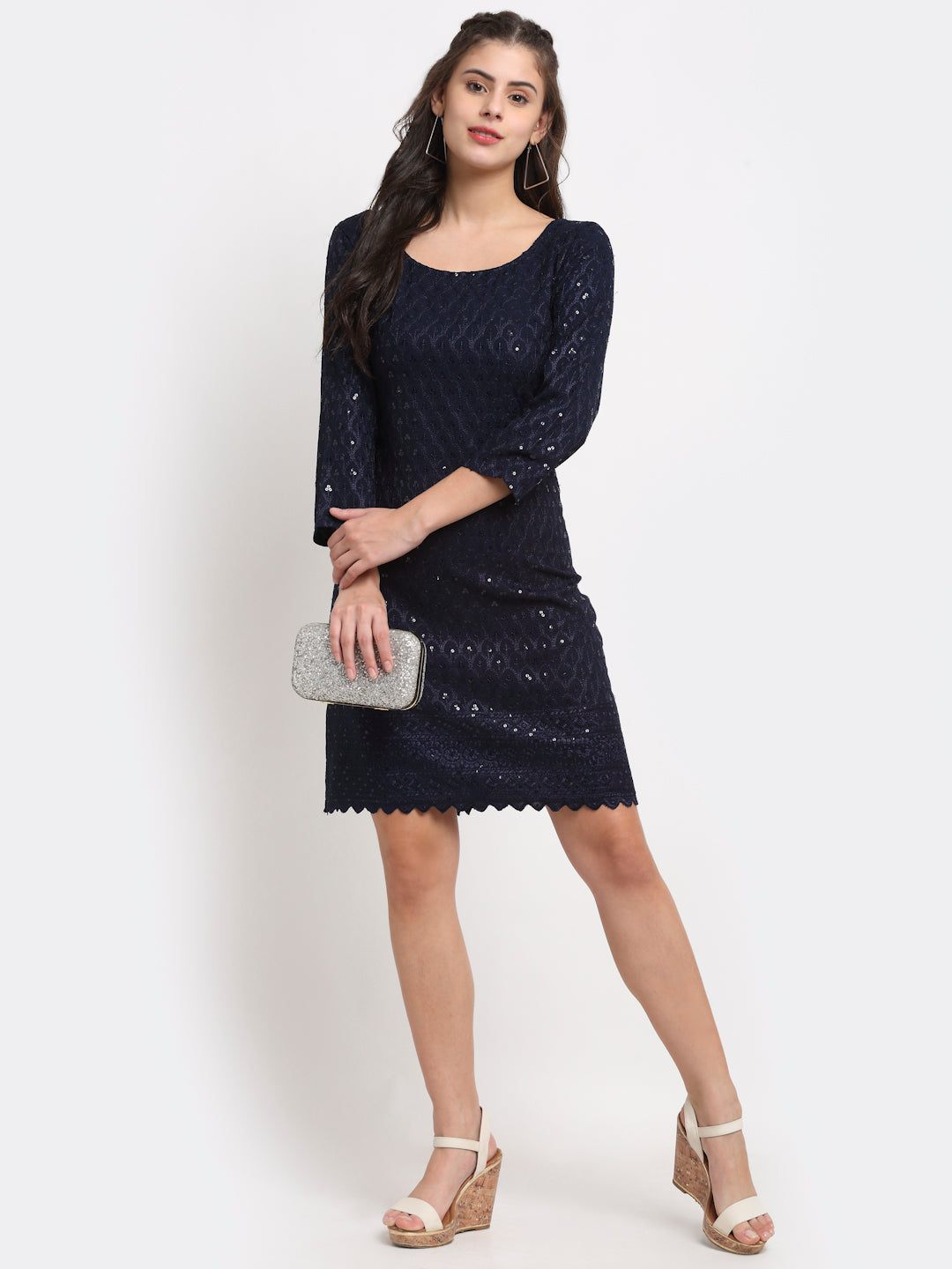 Embellished A-Line Dress