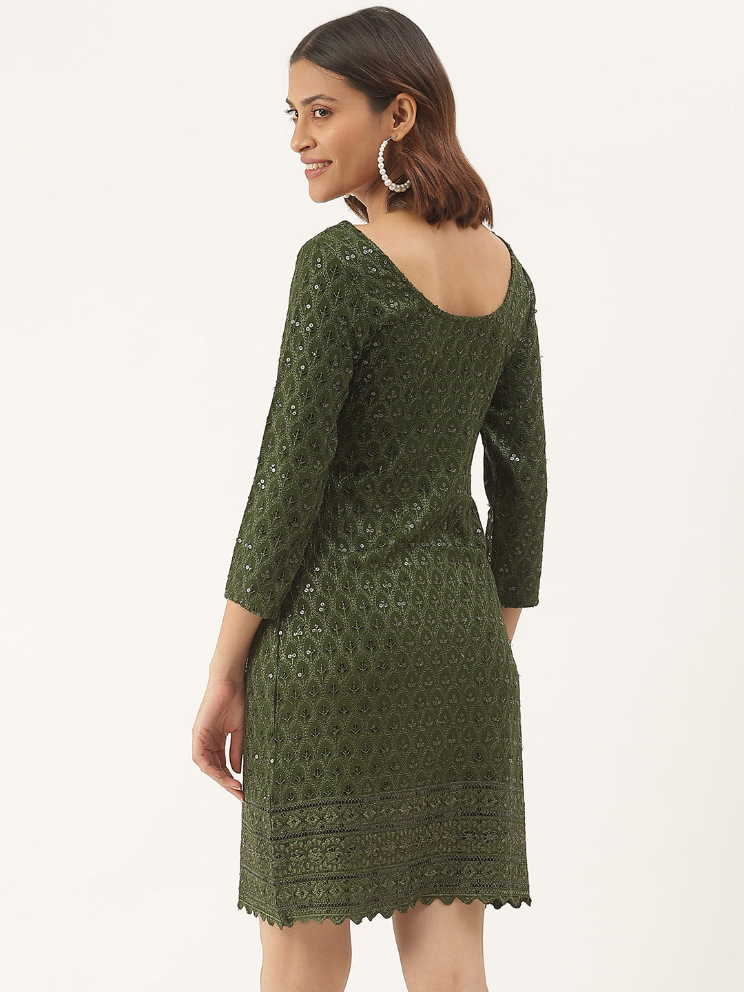 Embellished A-Line Dress