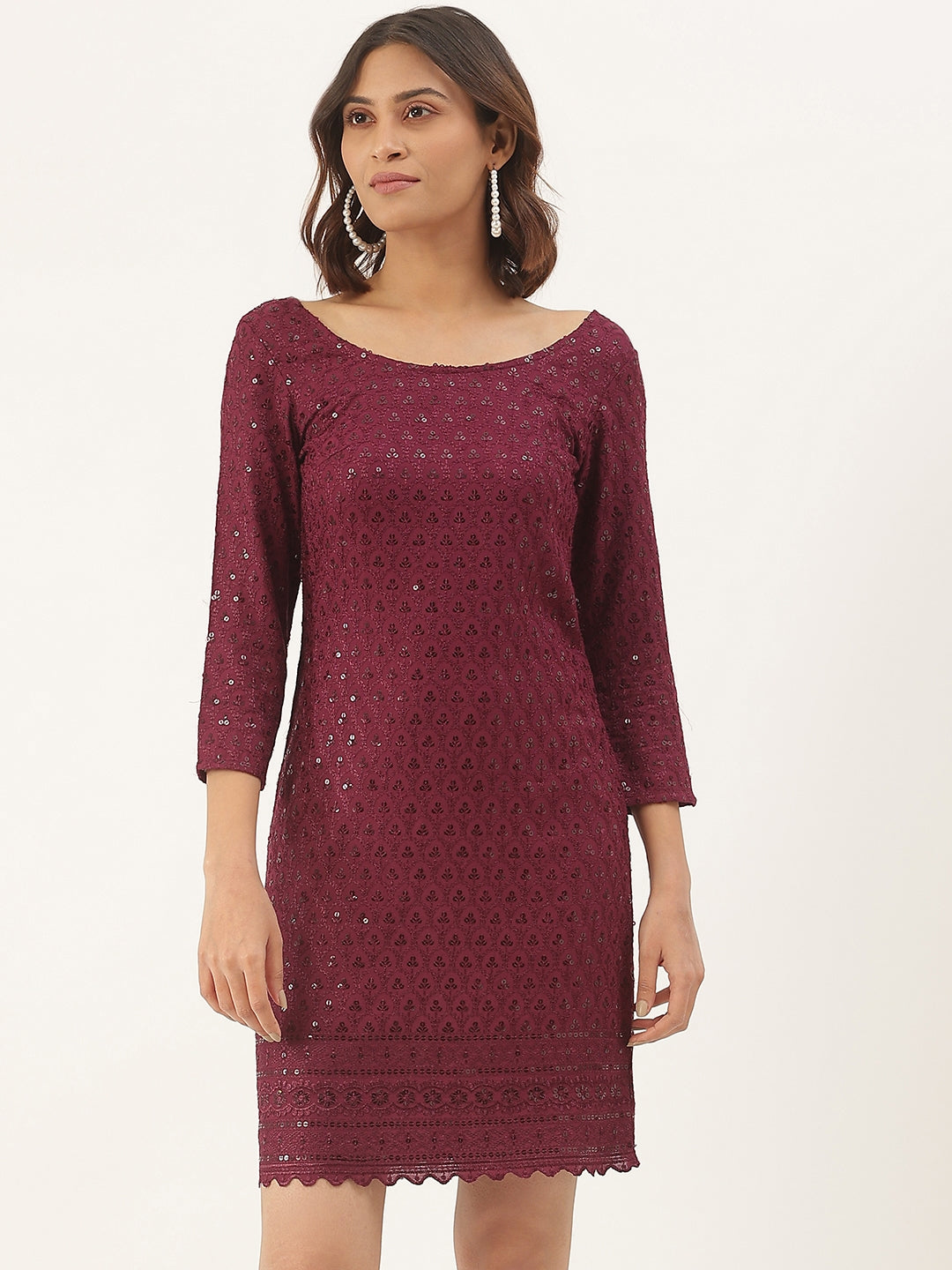 Embellished A-Line Dress