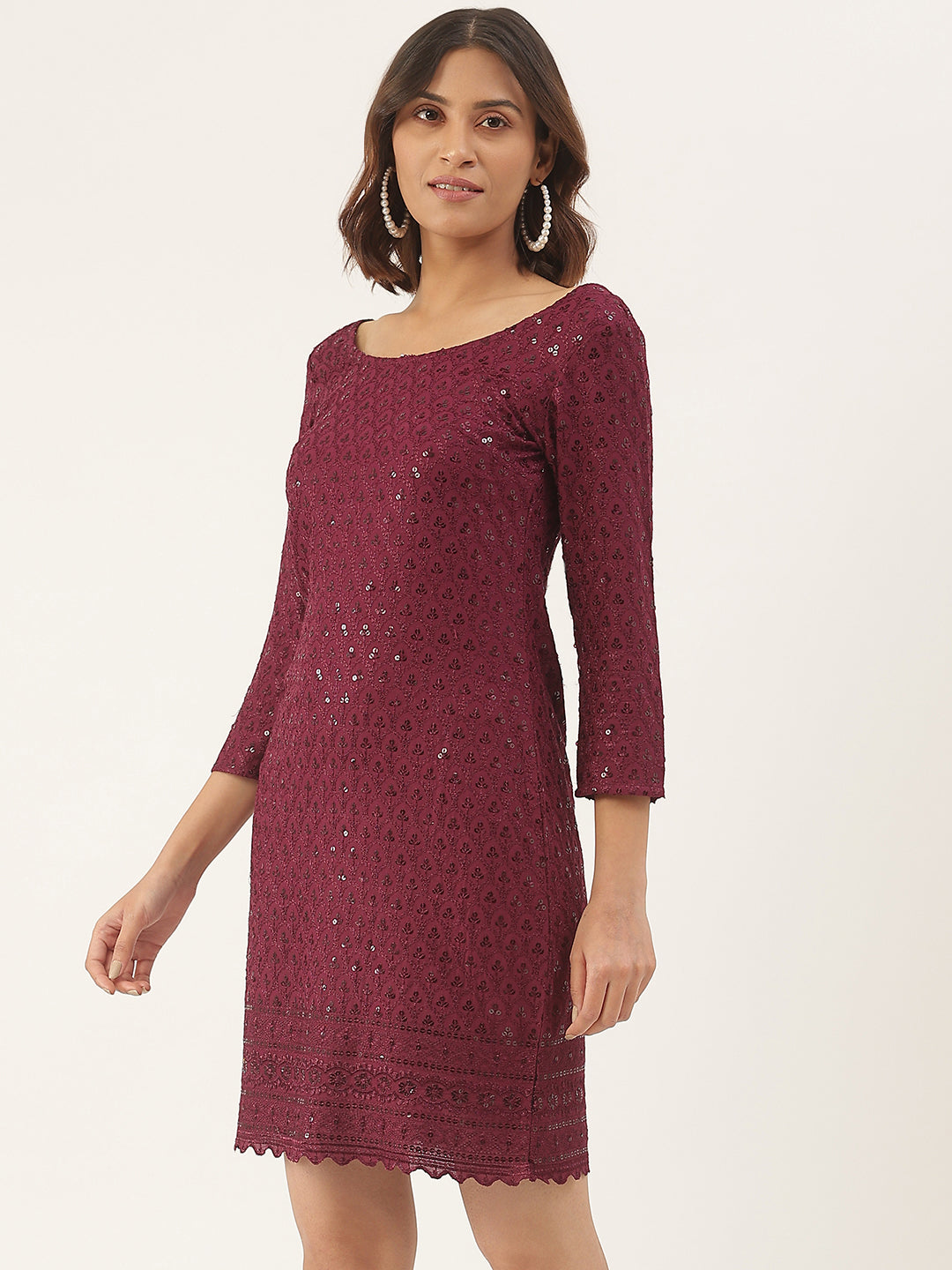 Embellished A-Line Dress