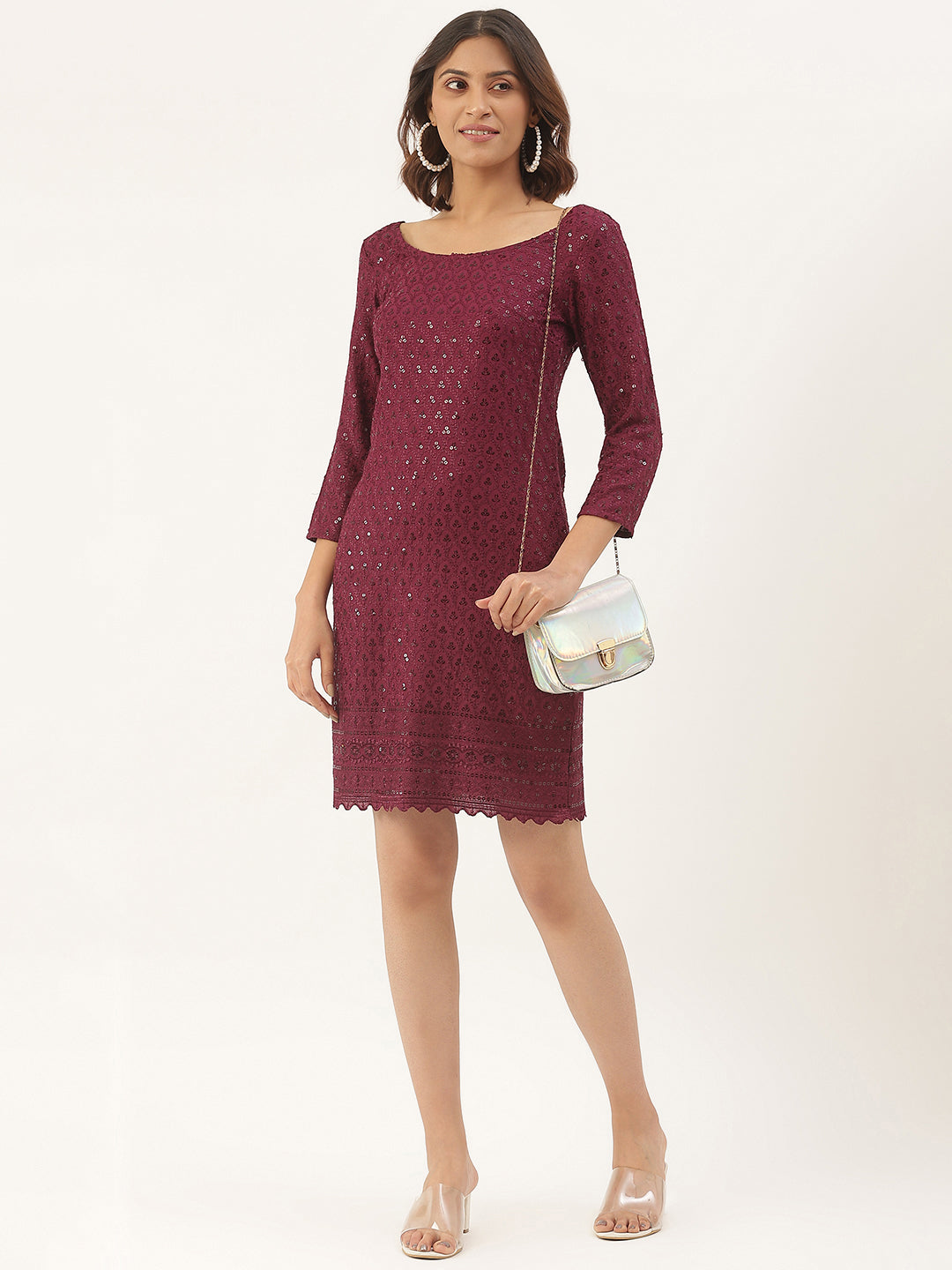 Embellished A-Line Dress