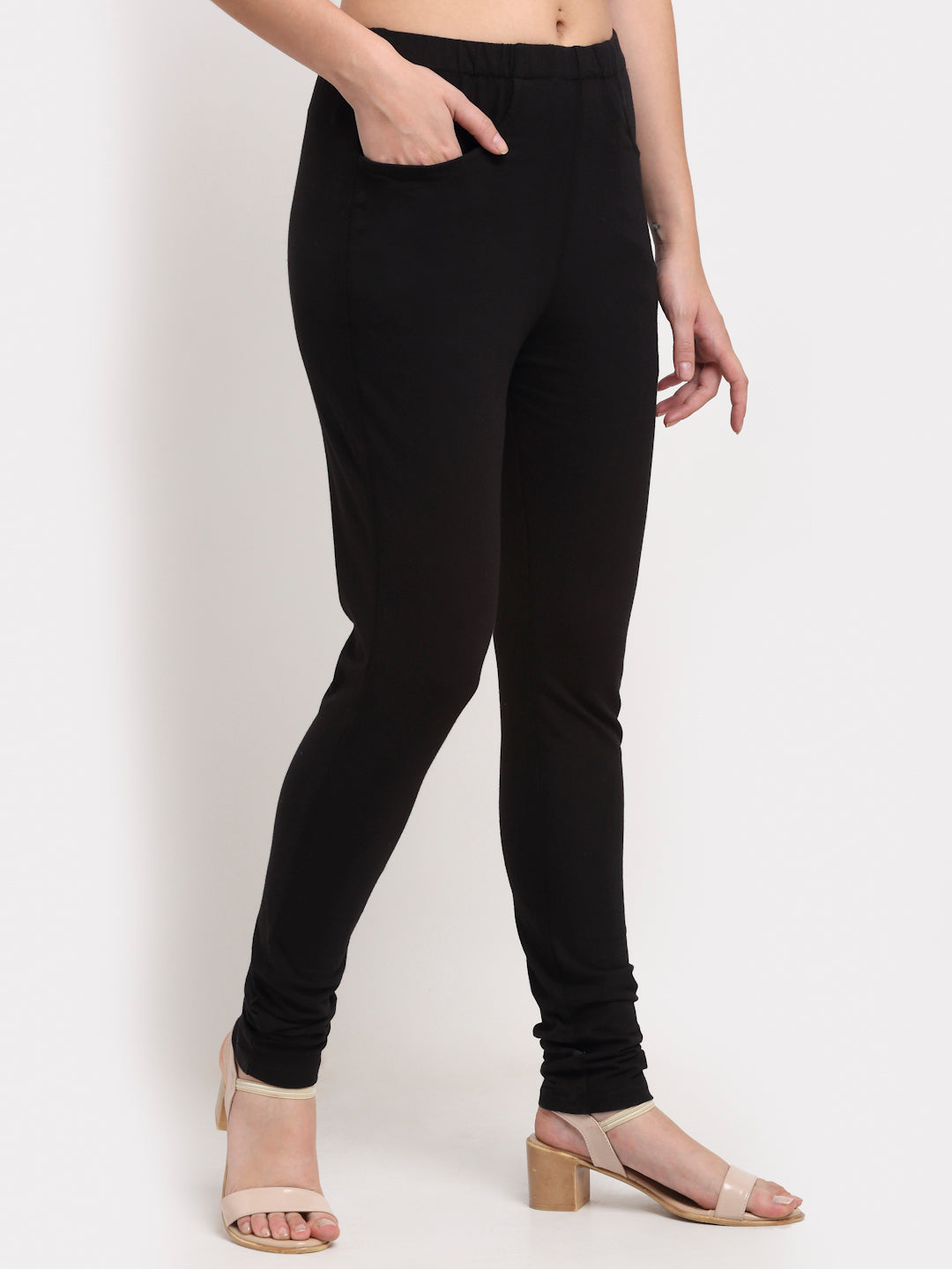 Women Solid Ankle-Length Leggings