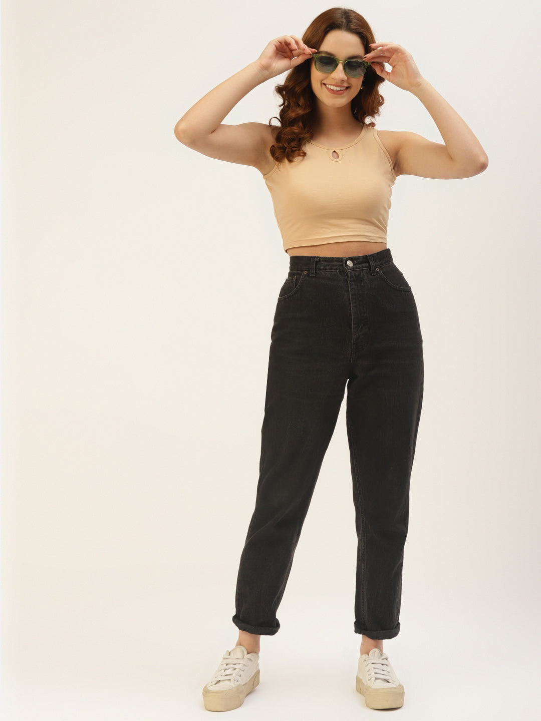 Women Solid Crop Top