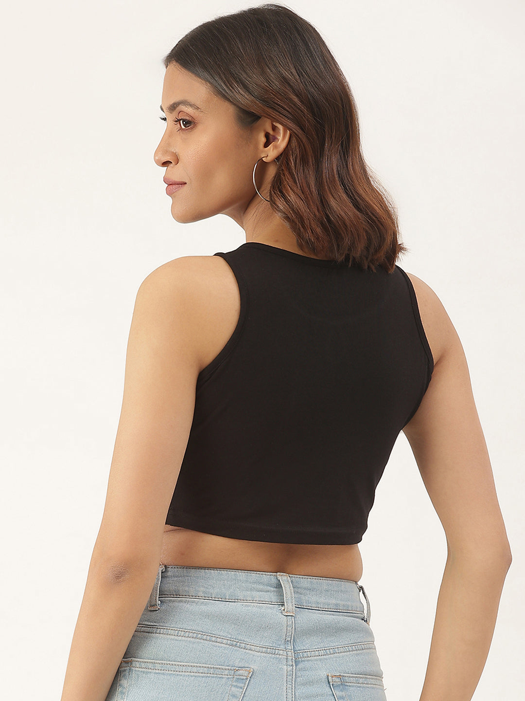 Women Solid Crop Top