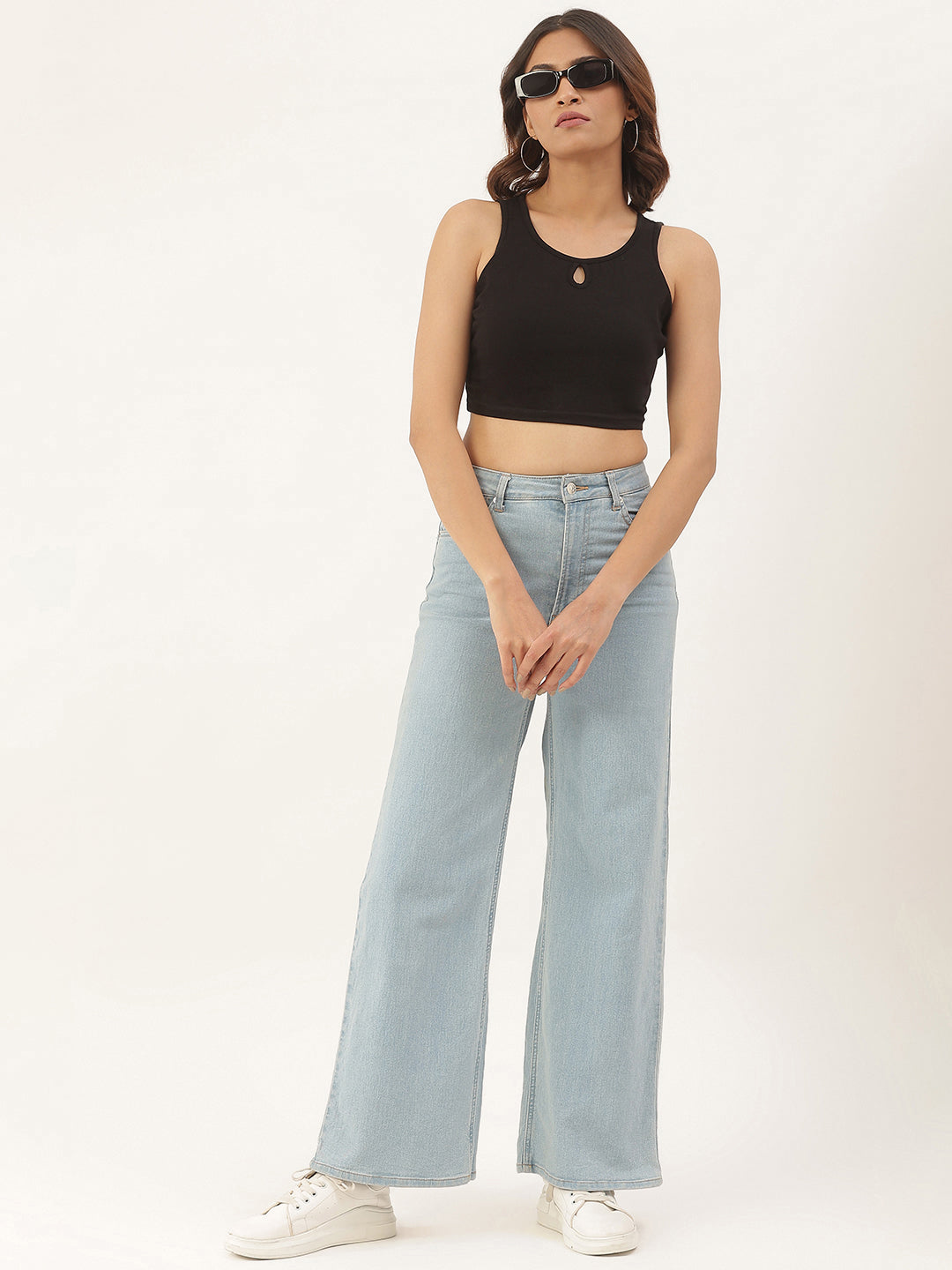 Women Solid Crop Top