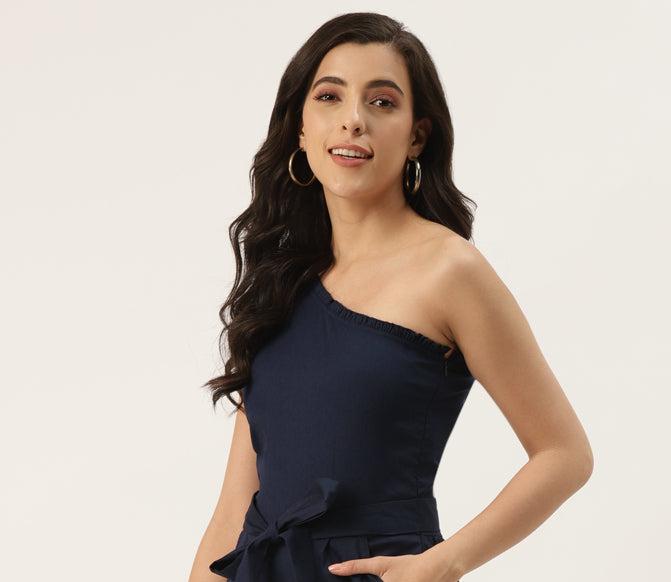 One-Shoulder Basic Jumpsuit
