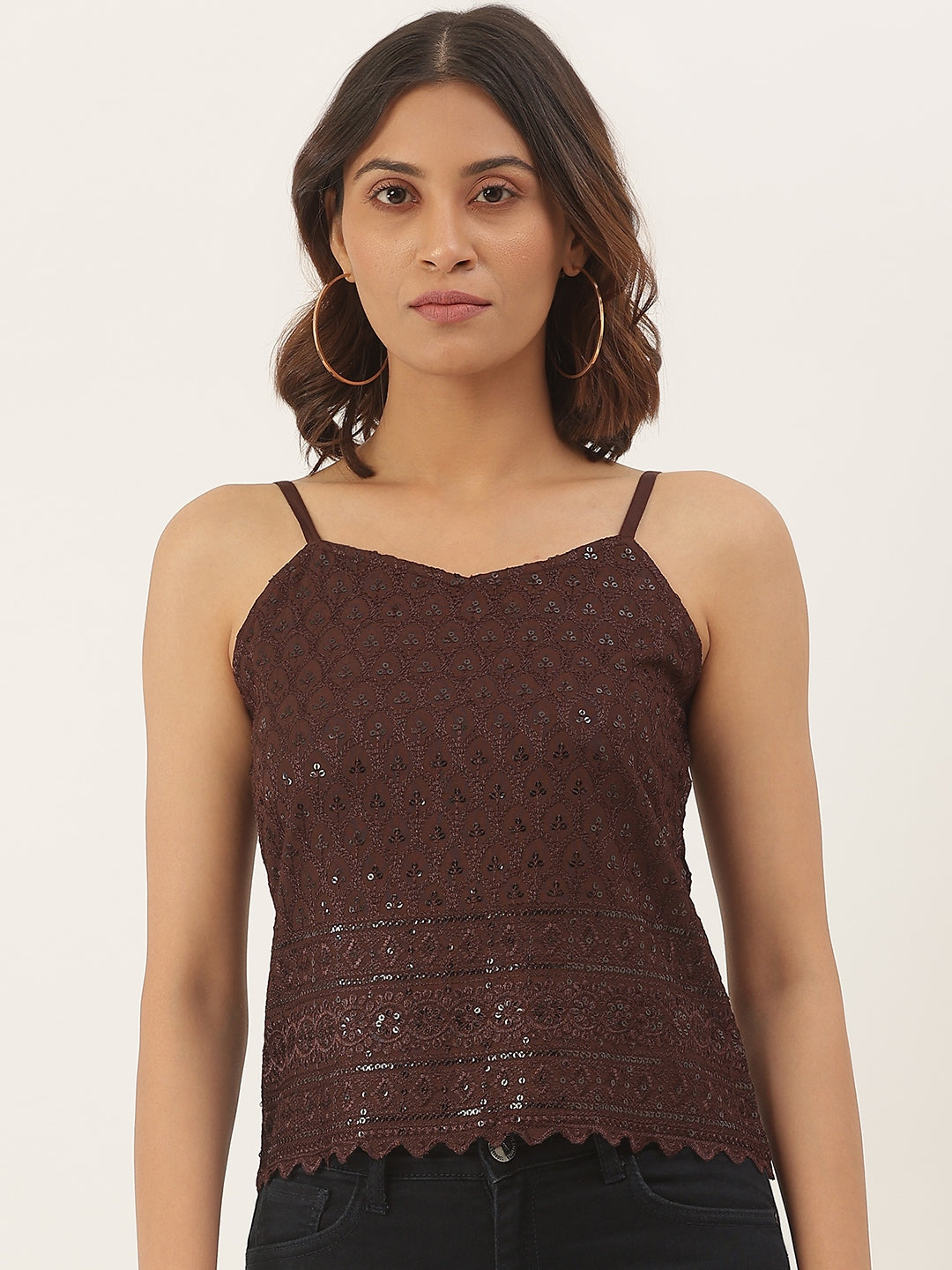 Embellished Embroidered Top