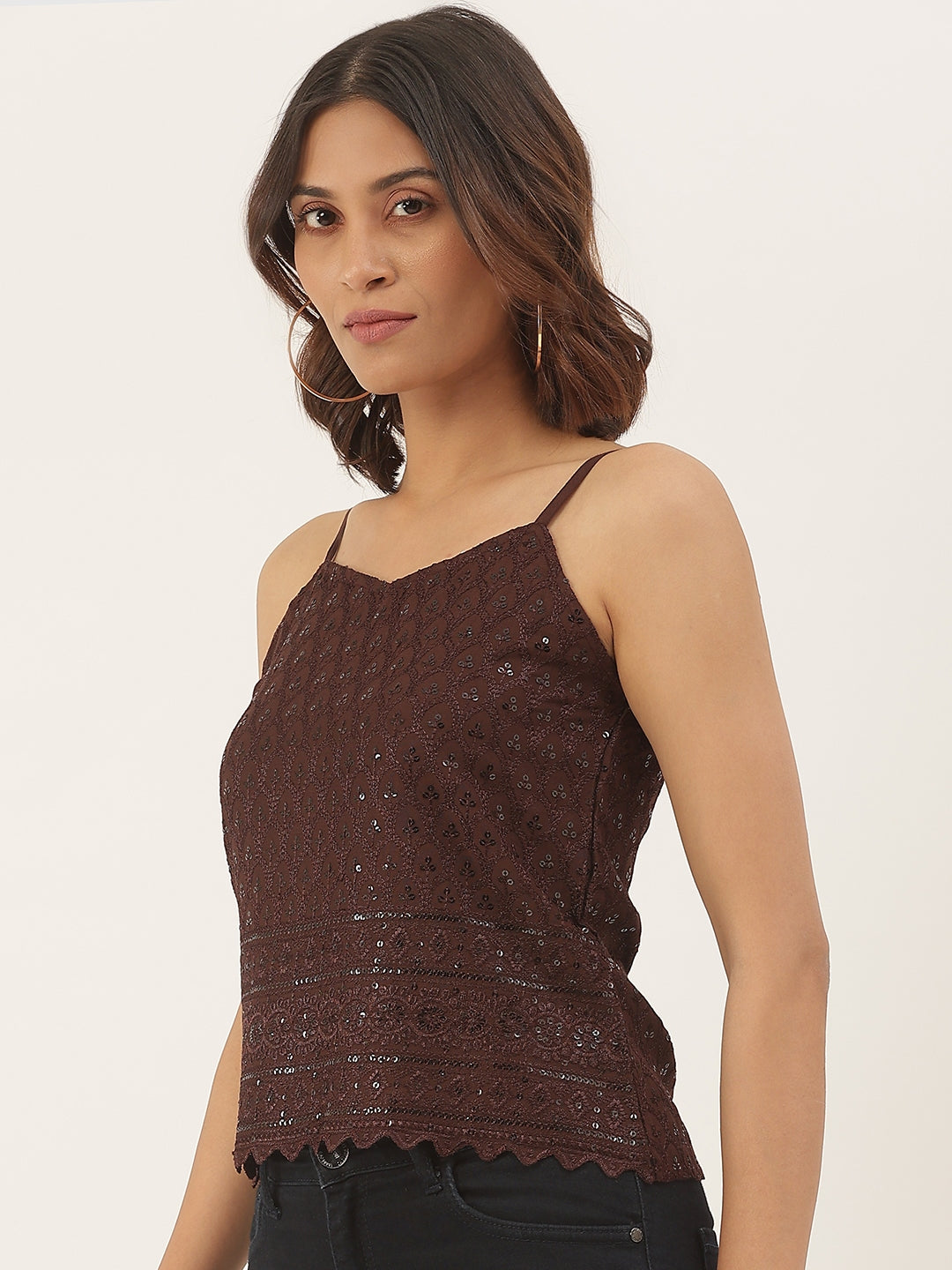 Embellished Embroidered Top