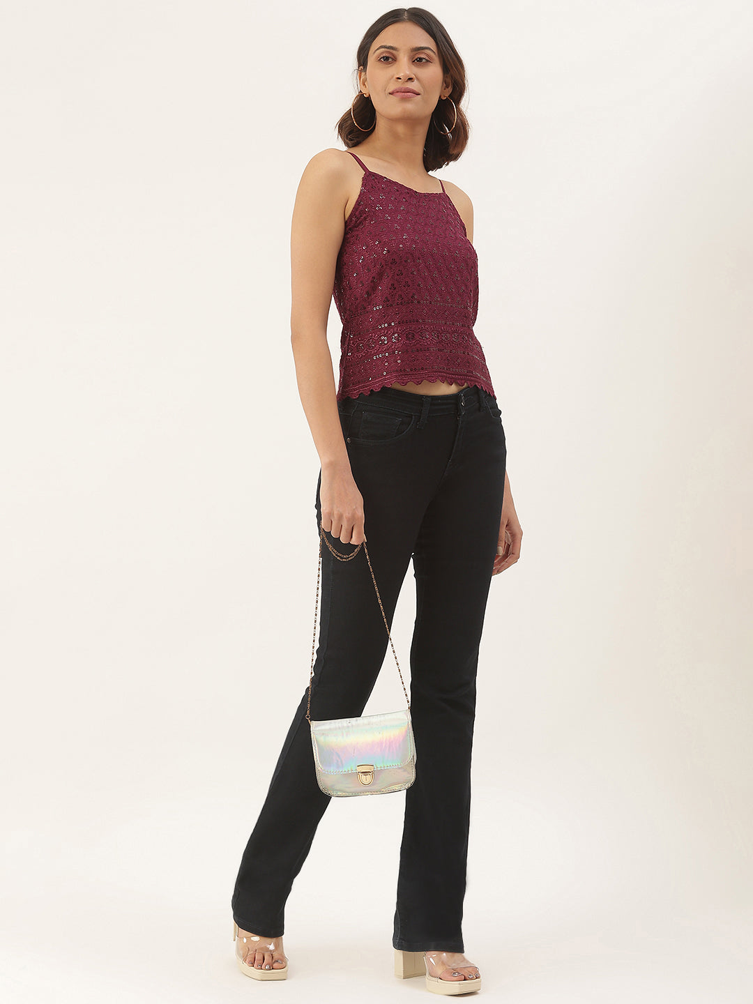 Embellished Embroidered Top