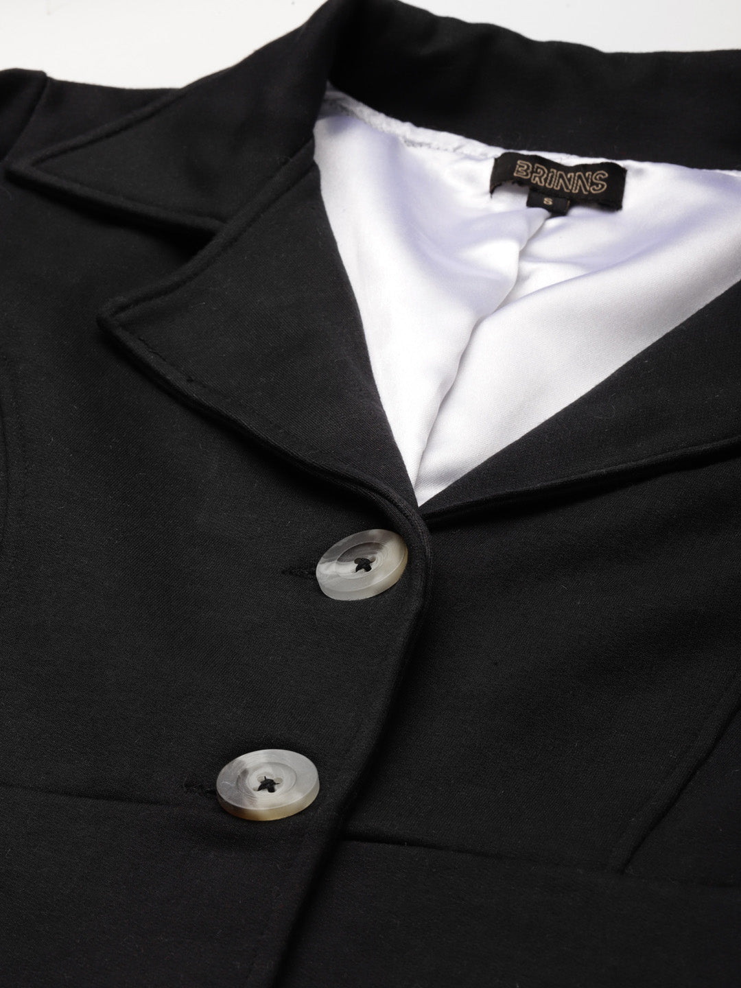 Notched Lapel Single-Breasted Overcoat