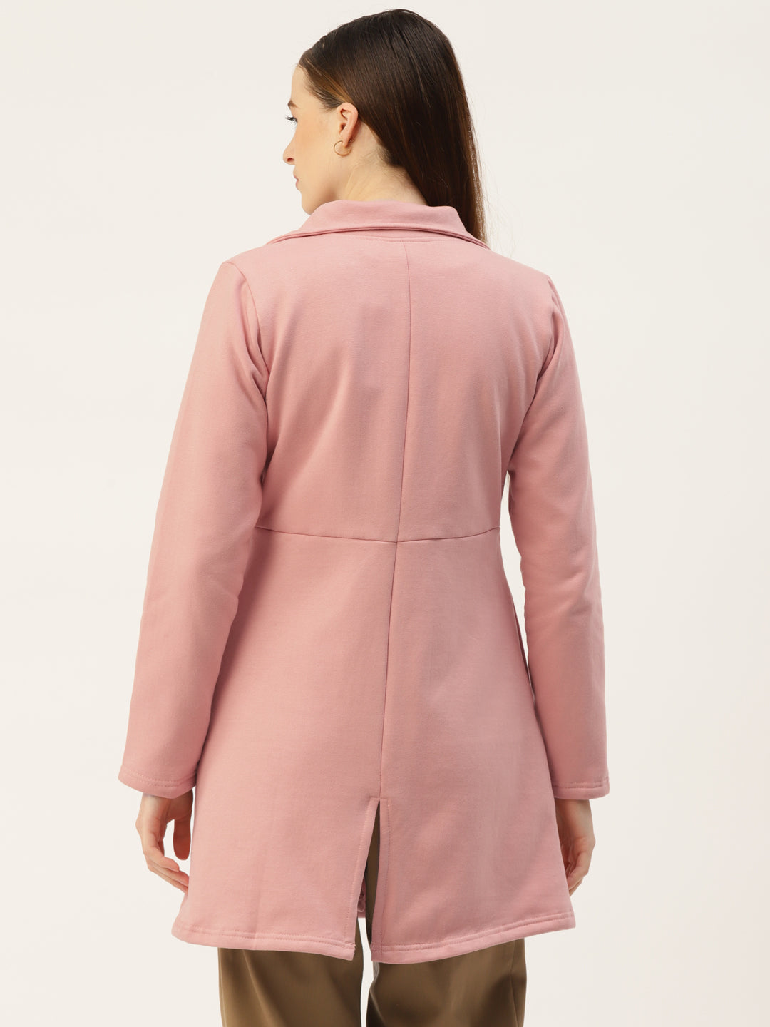 Notched Lapel Single-Breasted Overcoat