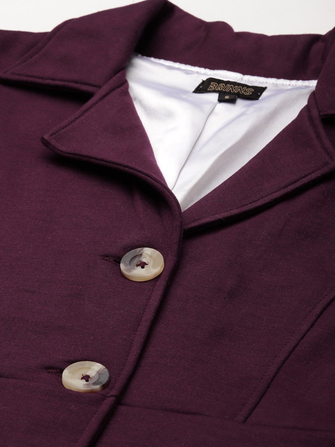 Notched Lapel Single-Breasted Overcoat