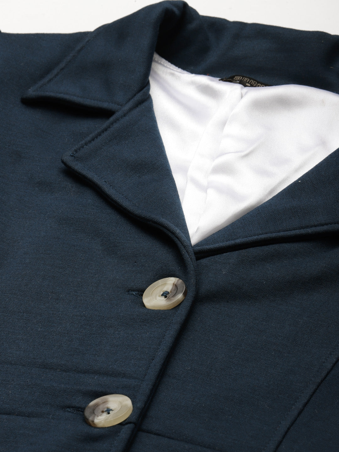 Notched Lapel Single-Breasted Overcoat