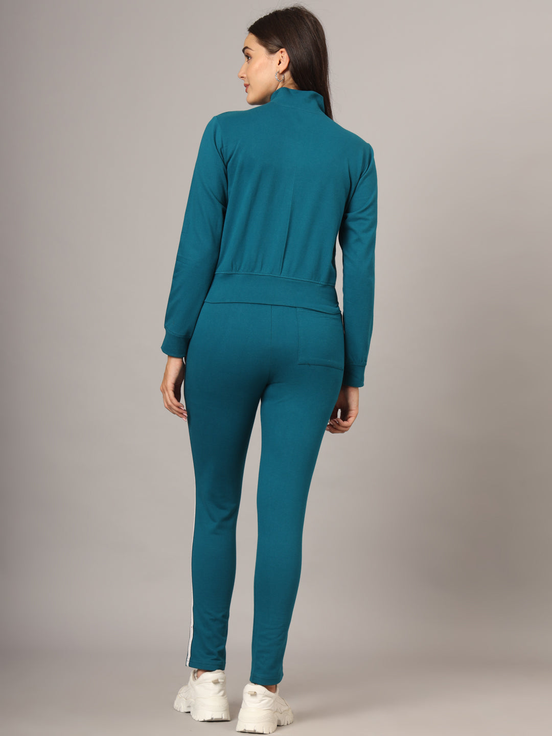 Women Mock Collar Mid Rise Tracksuits