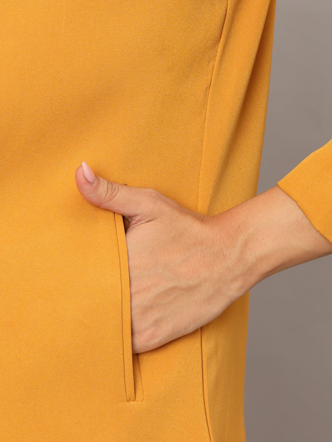Open Front Long Sleeves Blazer With Skirts