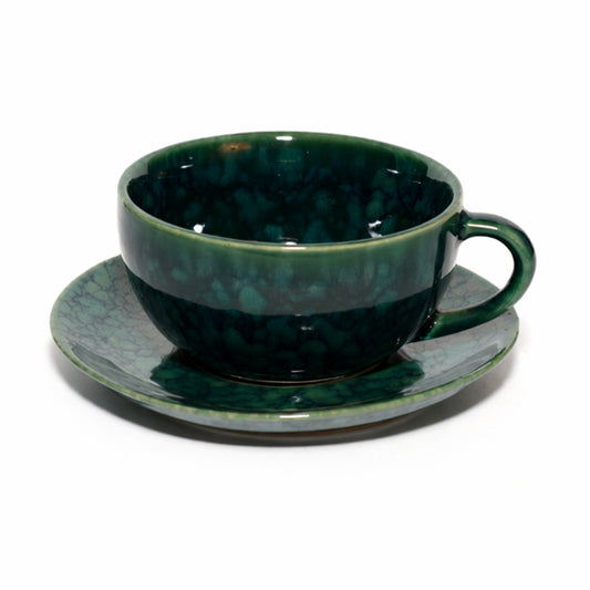 Coffee Mug Saucer Set | Turquoise | 200 ml.