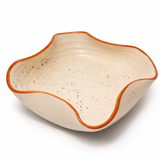 Snack Curved Bowl | Cream-Brown | 750ml