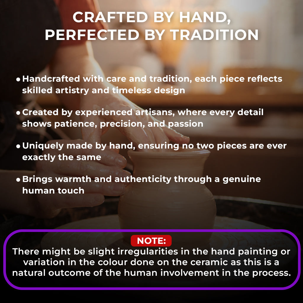 Tea Set | Golden Rose Print | Kettle (1200 ml) & 6 Cups (200 ml)