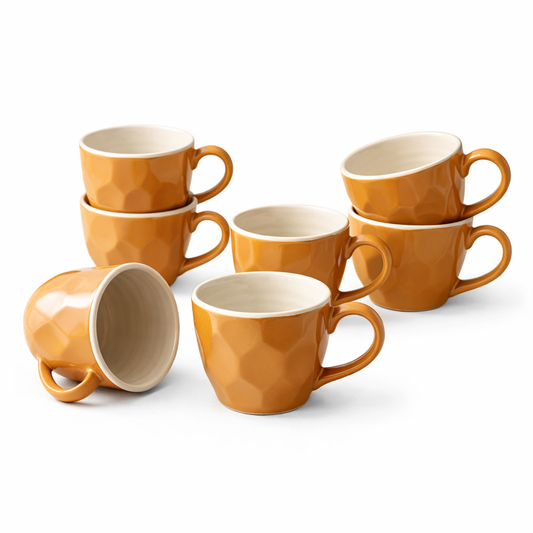 Coffee Mugs Set of 6 | Multicolour | 220ml